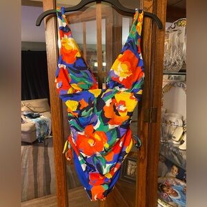 Ralph Lauren Blue and Orange Swimsuit